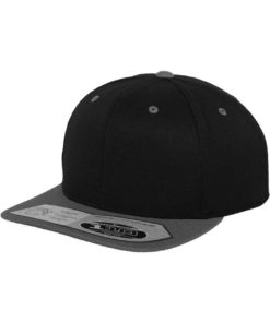 Premium Snapback Cap 110 Schwarz/Grau 6 Panel - verstellbar