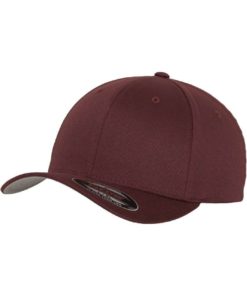 Flexfit Cap Maroon/Kastanie Wooly Combed - Fitted