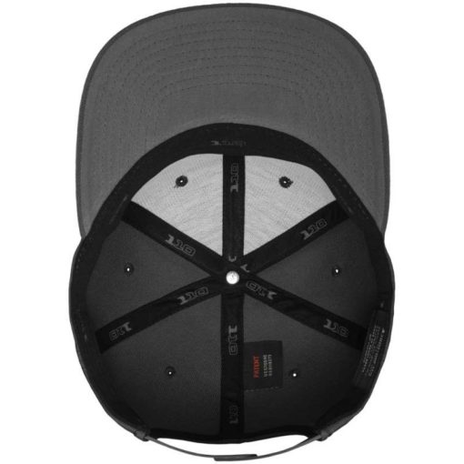 Premium Snapback Cap 110 Dunkelgrau 6 Panel - verstellbar Ansicht innen
