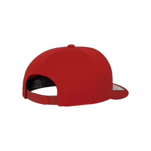 Premium Snapback Cap 110 Rot 6 Panel - verstellbar Seitenansicht hinten