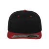 Premium Snapback Cap 110 Schwarz/Rot 6 Panel - verstellbar Ansicht vorne