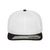 Premium Snapback Cap 110 Weiß/Schwarz 6 Panel - verstellbar Ansicht vorne