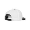 Premium Snapback Cap 110 Weiß/Schwarz 6 Panel - verstellbar Seitenansicht hinten