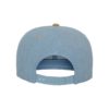 Premium Snapback Cap Blau/Wildleder Beige 6 Panel - verstellbar Ansicht hinten