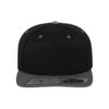 Premium Snapback Cap 110 Schwarz/Grau 6 Panel - verstellbar Ansicht vorne