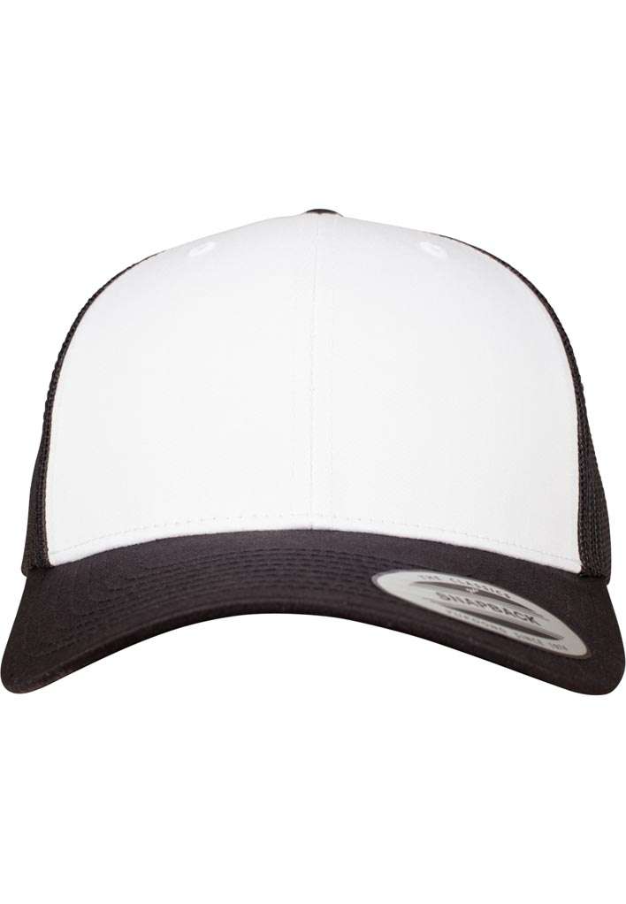 Premium | Retro Trucker Colored Front | Black/White/Black | 6 Panel |  verstellbar - style your cap®