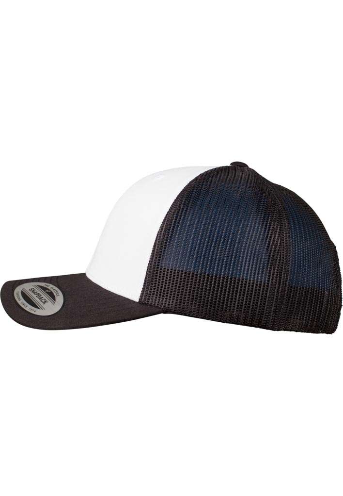 Premium | Retro Trucker Black/White/Black | style your cap® - Colored Front Panel | | 6 verstellbar